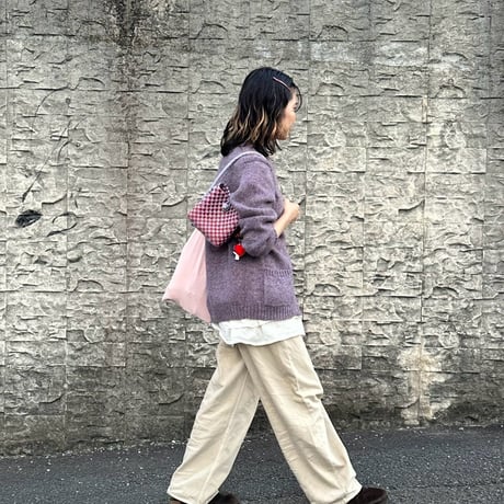 【10月26日(月)〜10月30日(金)発送】 BÉBÉ BAG No.17 ' gingham ' _Humid Cherry