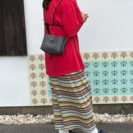 【9月7日(月)〜9月11日(金)発送】 Hello Bag No.8 ' gingham '_Chacoal Clay