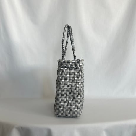 【8月10日(月)〜順次発送】 Gummy Bag No.11 (Size: S) ' gingham ' _Silver Obscura