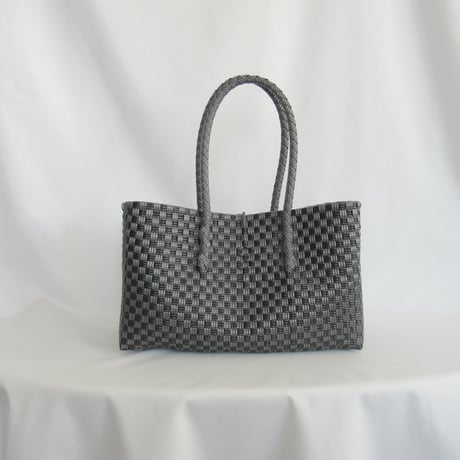 【7月27日(月)〜7月31日(金)発送】 BOSTON BAG No.13  'gingham' _Charcoal Clay