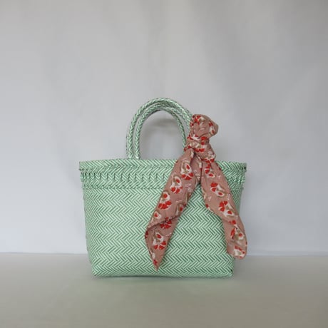 【10月26日(月)〜10月30日(金)発送】 Bag×Handkerchief［B］Mekearibag (Size : S) _Yasashii Green
