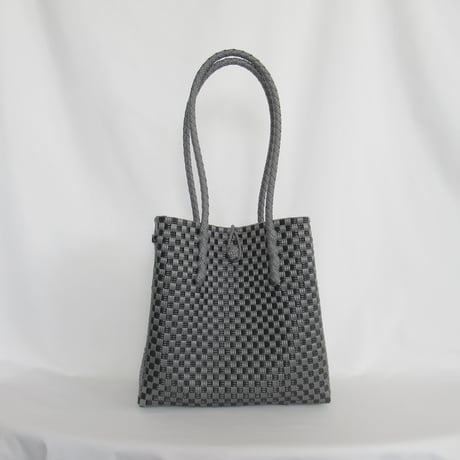 【7月27日(月)〜7月31日(金)発送】 Gummy Bag No.18 (Size: M) ' gingham ' _Charcoal Clay
