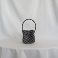 【8月3日(月)〜8月7日(金)発送】  BÉBÉ BAG No.13 ' gingham ' _ Charcoal Clay