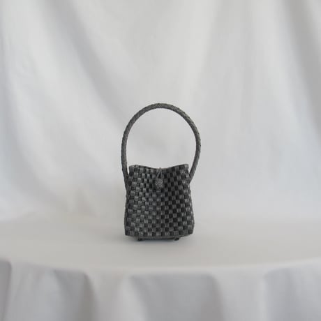 【7月27日(月)〜7月31日(金)発送】 BÉBÉ BAG No.13 ' gingham ' _ Charcoal Clay