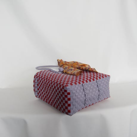 【7月13日(月)〜7月17日(金)発送】 Bag×Handkerchief［G］Gummy bag ' gingham ' (Size : S) _ Humid Cherry