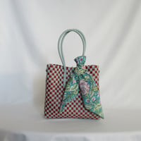 ★【9月7日(月)〜9月11日(金)発送】  Bag×Handkerchief［F］Gummy bag ' gingham ' (Size : S) _ 70'ｓ