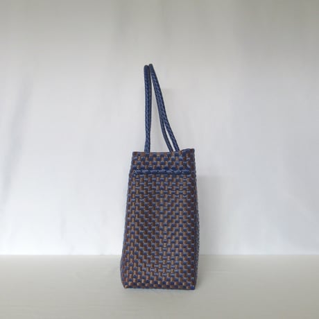 【11月2日(月)〜11月6日(金)発送】Gummy Bag No.504 (Size: L) ' gingham ' _Azzuro e Marrone