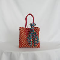 【8月24日(月)〜8月28日(金)発送】  Bag×Handkerchief［F］Gummy bag' gingham ' (Size : S) _ China Town