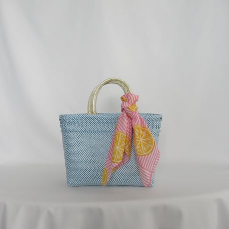 【8月3日(月)〜8月7日(金)発送】 Bag×Handkerchief［A］Mekearibag (Size : S) _Powder Blue