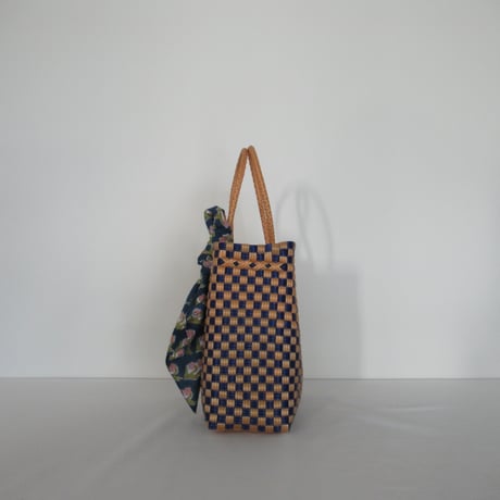 【10月5日(月)〜10月9日(金)発送】  Bag×Handkerchief［F］Gummy bag ' gingham ' (Size : S) _ Blueberry Pie