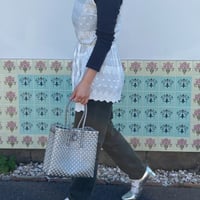 【10月26日(月)〜10月30日(金)発送】 Gummy Bag No.11 (Size: S) ' gingham ' _Silver Obscura