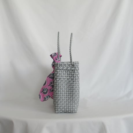 【9月24日(木)〜9月25日(金)発送】 Bag×Handkerchief［F］Gummy bag (Size : S) _ Mellow Silver