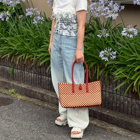 【7月21日(火)〜7月24日(金)発送】 BOSTON BAG No.14 'gingham' _ Apple Pie