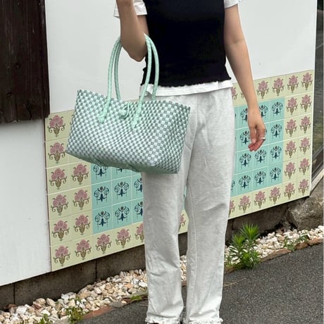 【7月13日(月)〜7月17日(金)発送】 BOSTON BAG No.20  'gingham' _ Orchid Dew