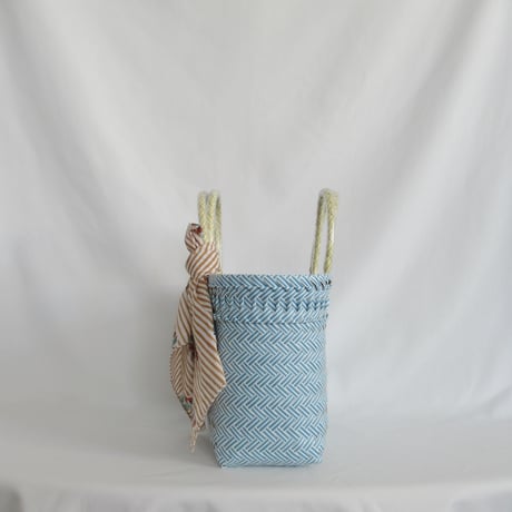 【9月24日(木)〜9月25日(金)発送】 Bag×Handkerchief［C］Mekearibag (Size : S) _Powder Blue