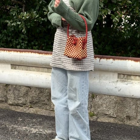 【10月26日(月)〜10月30日(金)発送】 BÉBÉ BAG No.5 ' gingham ' _Apple Pie