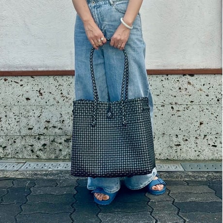 【7月6日(月)〜7月10日(金)発送】  Gummy Bag No.23 (Size: L) _Black × Silver