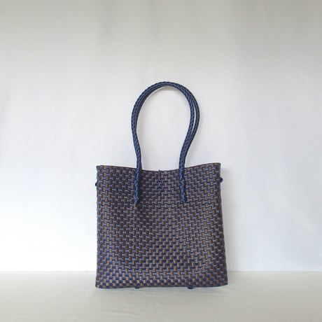 【11月2日(月)〜11月6日(金)発送】Gummy Bag No.504 (Size: L) ' gingham ' _Azzuro e Marrone