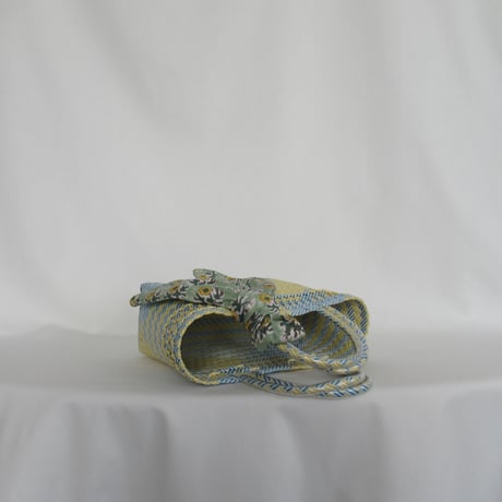 【7月21日(火)〜7月24日(金)発送】 Bag×Handkerchief［B］Mekearibag (Size : S) _Yasashii Blue×Butter