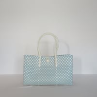 【10月19日(月)〜10月23日(金)発送】BOSTON BAG No.32 'gingham' _ Dusty Blue Fizz