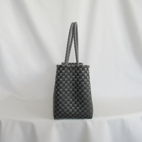 【7月27日(月)〜7月31日(金)発送】 BOSTON BAG No.13  'gingham' _Charcoal Clay