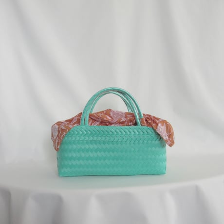 【7月6日(月)〜7月10日(金)発送】 Bag×Handkerchief［F］Mekearibag BOUQUET _ Peacock Green