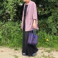 【9月28日(月)〜10月2日(金)発送】Gummy Bag No.9 (Size: S) ' gingham ' _Azzurro e Marrone