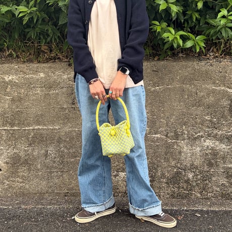【10月26日(月)〜10月30日(金)発送】 BÉBÉ BAG No.9 ' gingham ' _Lemongrass