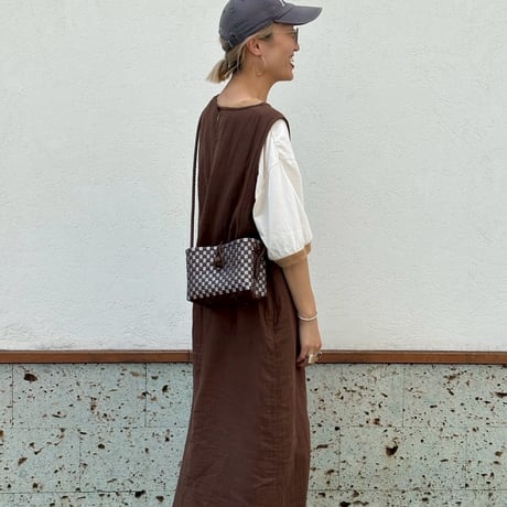 【7月21日(火)〜7月24日(金)発送】 Hello Bag No.12 ' gingham ' _Urban Taupe
