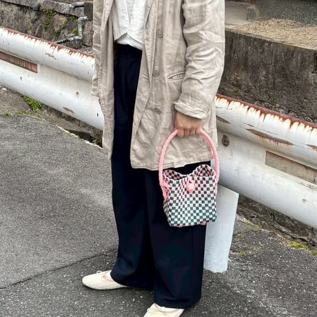 【9月28日(月)〜10月2日(金)発送】 BÉBÉ BAG No.12 ' gingham ' _ Guava