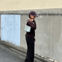 【10月13日(火)〜10月16日(金)発送】 BÉBÉ BAG No.15 ' gingham ' _ Dusty Blue Fizz
