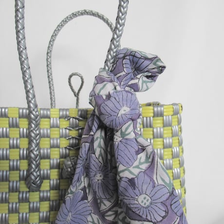 【8月31日(月)〜順次発送】 Bag×Handkerchief［F］Gummy bag ' gingham ' (Size : S) _Sparkle