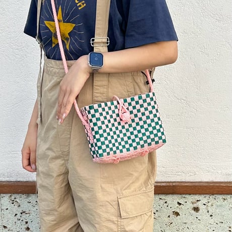 【9月7日(月)〜9月11日(金)発送】 Hello Bag No.16 ' gingham '_Guava