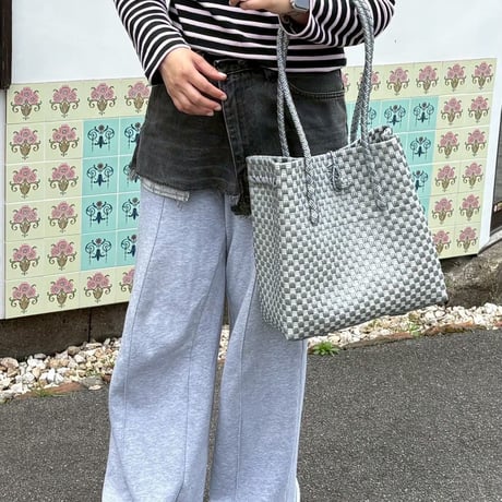 【10月26日(月)〜10月30日(金)発送】 Gummy Bag No.21 (Size: M) ' gingham ' _Silver Obscura