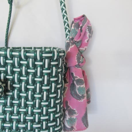 【10月19日(月)〜10月23日(金)発送】  Bag×Handkerchief［H］Hello bag _ Suke Green