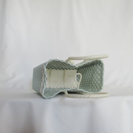 【8月24日(月)〜8月28日(金)発送】 Gummy Bag No.12 (Size: S) ' gingham ' _Dusty Blue Fizz