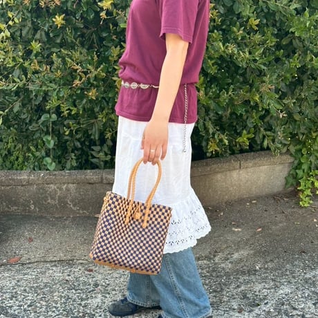 【7月27日(月)〜7月31日(金)発送】  Gummy Bag No.11 (Size: S) ' gingham ' _Blueberry Pie