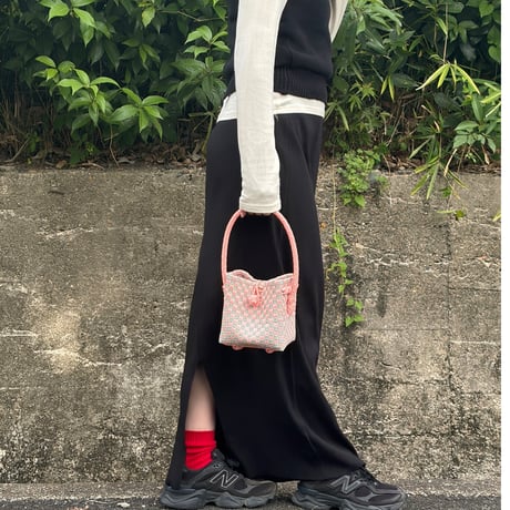【10月26日(月)〜10月30日(金)発送】 BÉBÉ BAG No.10 ' gingham ' _Cotton Candy