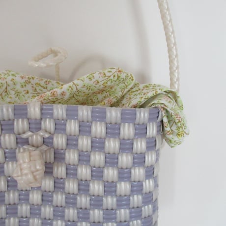 【10月13日(火)〜10月16日(金)発送】 Bag×Handkerchief［G］Hello bag ' gingham ' _Milky Purple Fizz