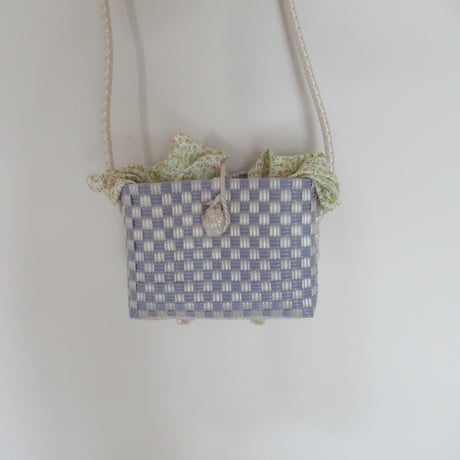 【10月13日(火)〜10月16日(金)発送】 Bag×Handkerchief［G］Hello bag ' gingham ' _Milky Purple Fizz