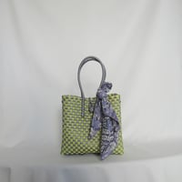 【8月31日(月)〜順次発送】 Bag×Handkerchief［F］Gummy bag ' gingham ' (Size : S) _Sparkle