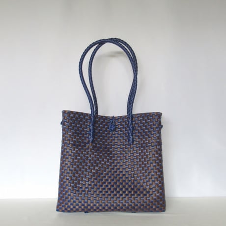 【11月2日(月)〜11月6日(金)発送】Gummy Bag No.504 (Size: L) ' gingham ' _Azzuro e Marrone