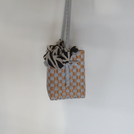 【10月5日(月)〜10月9日(金)発送】  Bag×Handkerchief［G］Hello bag ' gingham ' _ Moon