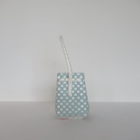 【10月13日(火)〜10月16日(金)発送】 BÉBÉ BAG No.15 ' gingham ' _ Dusty Blue Fizz