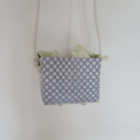 【10月13日(火)〜10月16日(金)発送】 Bag×Handkerchief［G］Hello bag ' gingham ' _Milky Purple Fizz