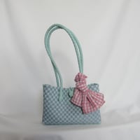 【8月31日(月)〜順次発送】 Bag×Handkerchief［H］Panini 'gingham'_Orchid Dew