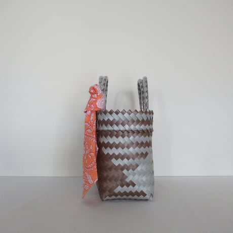 【9月28日(月)〜10月2日(金)発送】  Bag×Handkerchief［B］Mekearibag (Size : S) _Mocha Silver
