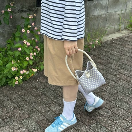 【10月13日(火)〜10月16日(金)発送】 BÉBÉ BAG No.16 ' gingham ' _ Milky Purple Fizz