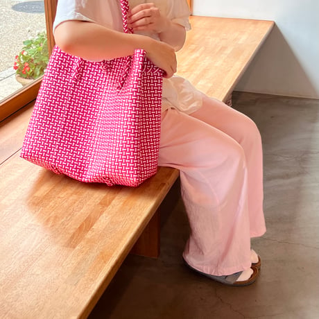 【7月21日(火)〜7月24日(金)発送】 Gummy Bag  No.22 (Size: L) _Bougainvillea Pink (soft)