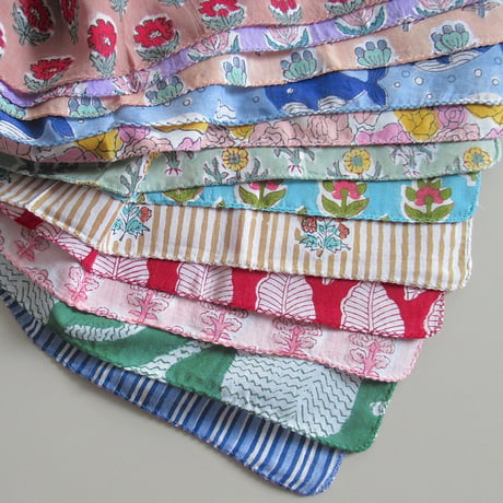 【7月6日(月)〜7月10日(金)発送】 Indian Cotton Handkerchief [D] - PG36